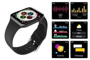 Smartwatch KUMI KU1 czarny – puls, ciśnienie, IP68