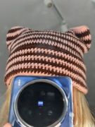 Czapka z uszami kota cat beanie handmade