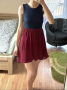 Zwiewna sukienka na ramiączkach Dark Pink