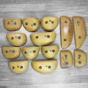 Zestaw chwytów wspinaczkowych - drewniane - set 13 - #green_point_climb