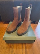 Sztyblety Damskie Minelli Paris Brązowe Zamsz roz. 38