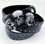 Pasek czaszki opium alternative y2k ghotic SWAG punk 