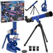 TELESKOP I MIKROSKOP ZESTAW EDUKACYJNY DLA DZIECI ZESTAW MAŁEGO NAUKOWCA