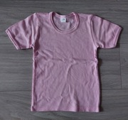 Podkoszulek różowy z krótkim rękawem 122 bawełna 