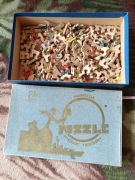 Stare drewniane puzzle PRL 