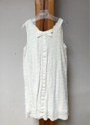 Sukienka wizytowa letnia koronka 152/146 bawełna kremowa 11/12lat podszewka