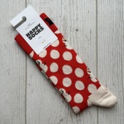 Skarpety świąteczne Happy Socks Big Dot Snowman 41-46 crew BDS01-4300