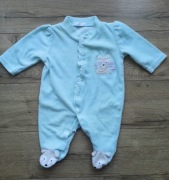 Śliczny welurowy pajacyk rozmiar 62