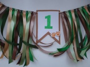 Roczek w stylu jungle safari girlanda na krzesełko