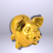 Figura Dekoracyjna - Urocza Świnka Skarbonka