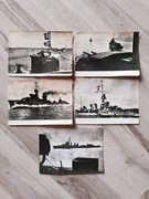 Stare pocztówki widokówki statki PRL zestaw Archiwum Marynarki Wojennej 