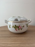 Vintage waza porcelanowa Karolina – motyw róż, złocenie