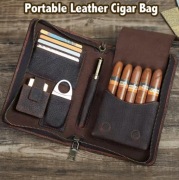 Skórzana Torba na Cygara | Etui Podróżne | Organizer na Akcesoria