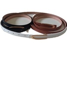 3 sztuki nowe paski wąskie biały czarny brązowy zestaw