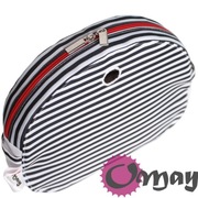 Biały organizer do Obag MOON LIGHT paseczki granatowe czerwony ML OMAY