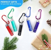 Zestaw 13 małych latarek nocnych, breloczek do kluczy