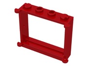 LEGO 2 x 3853 okno pod okiennice 4x3 - czerwony