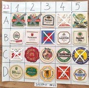 Podkładki, podstawki pod piwo po 2 zł zestaw za 35 zł, Nr22 cały świat 