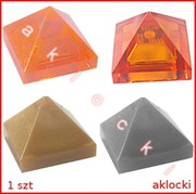 LEGO 22388 SKOS 1x1 piramida Trans-Neon Orange pomarańczowy srebrny złoty