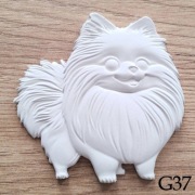 Pies szpic miniaturowy pomeranian kolorowanka antystresowa 3D z gipsu