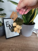 Żółte winogrono grono szydełkowa zawieszka 