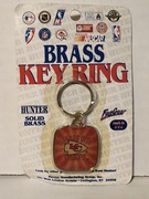 Vintage Mosiężny Breloczek Na Klucze NFL Kansas City Chiefs