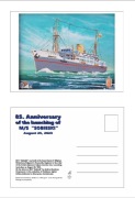 Statek MS Sobieski- pocztówka