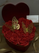 Walentynkowy flowerbox - serce z różami