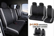 Pokrowce na fotele BUS 2+1 Szare Uniwersalne - Ochrona Siedzeń