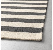 IKEA STOCKHOLM Dywan, wykonano ręcznie/w paski szary, 250x350 cm