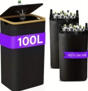 Pojemnik na butelki kaucyjne + 2 torby transportowe