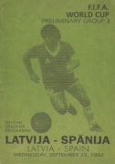 Program Łotwa - Hiszpania 1992.09.23
