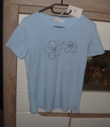 EBELIEVE bluzeczka _Baby Blue_ cyrkoniowe kwiatki r. M/L