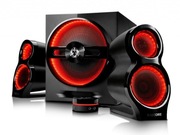 Głośniki Ravcore Trident 2.1 z czerwonym podświetleniem LED