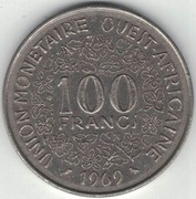 Afryka Zachodnia (BCEAO) 100 franków 1969 - 26 mm - nr 1
