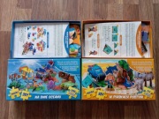 KOLEKCJA PUZZLI 2 RAZY- NA DNIE OCEANU-W PIASKACH PUSTYNI-8+oraz 3D 