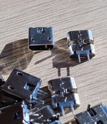 Gniazdo micro USB do druku, piny proste, 2 szt.