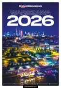 Kalendarz ścienny WARSZAWA 2026 DroneInWarsaw.com - nowy, zafoliowany