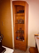 Witryna z szufladami plus regał narożny