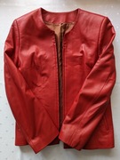 kurtka skórzana czerwona