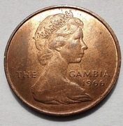 GAMBIA 1 Penny 1966 ŁADNA