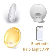 Budzik LED Symulacja Wschód Zachód Słońca 7 Kolorów Radio FM