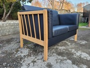 Sofa Skórzana Dania Lata 80 Vintage Duńska Kanapa 2-osobowa