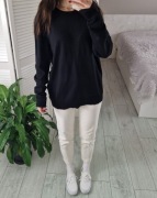 Jack&jones czarny wełniany sweter 100% wełna merino XXL