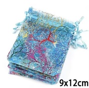 1x Worek Organza na prezent  ŚLUB Prezent Walentynki 9/12cm Pająk Niebieski