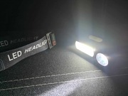 Latarka czołowa czołówka podwójna LED na akumulator 18650