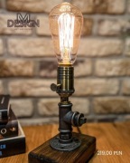 Industrialna / loftowa lampa stołowa w stylu vintage