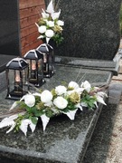 Komplet nagrobny stroik na grób cmentarz pomnik kompozycja wiązanka 