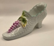 Porcelanowy bucik  porcelanowy bucik - motyw Winogrona - Vintage / Retro