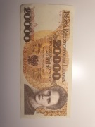 Banknot 20 000 zł lutego 1989 rok - seria AN 1271357